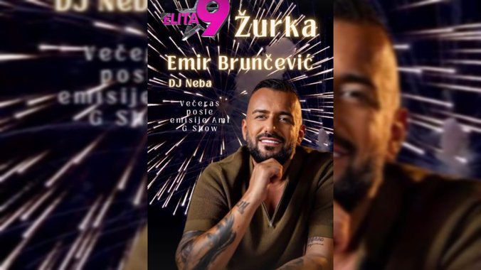 ELITA ŽURKA: EMIR BRUNČEVIĆ večeras u ELITI 🎤🤩
