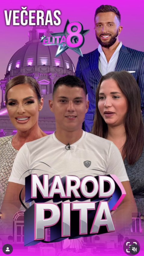 Narod pita 📺 Večeras na programu BIVŠE SIMPATIJE i SADAŠNJA RIVALSTVA 😅