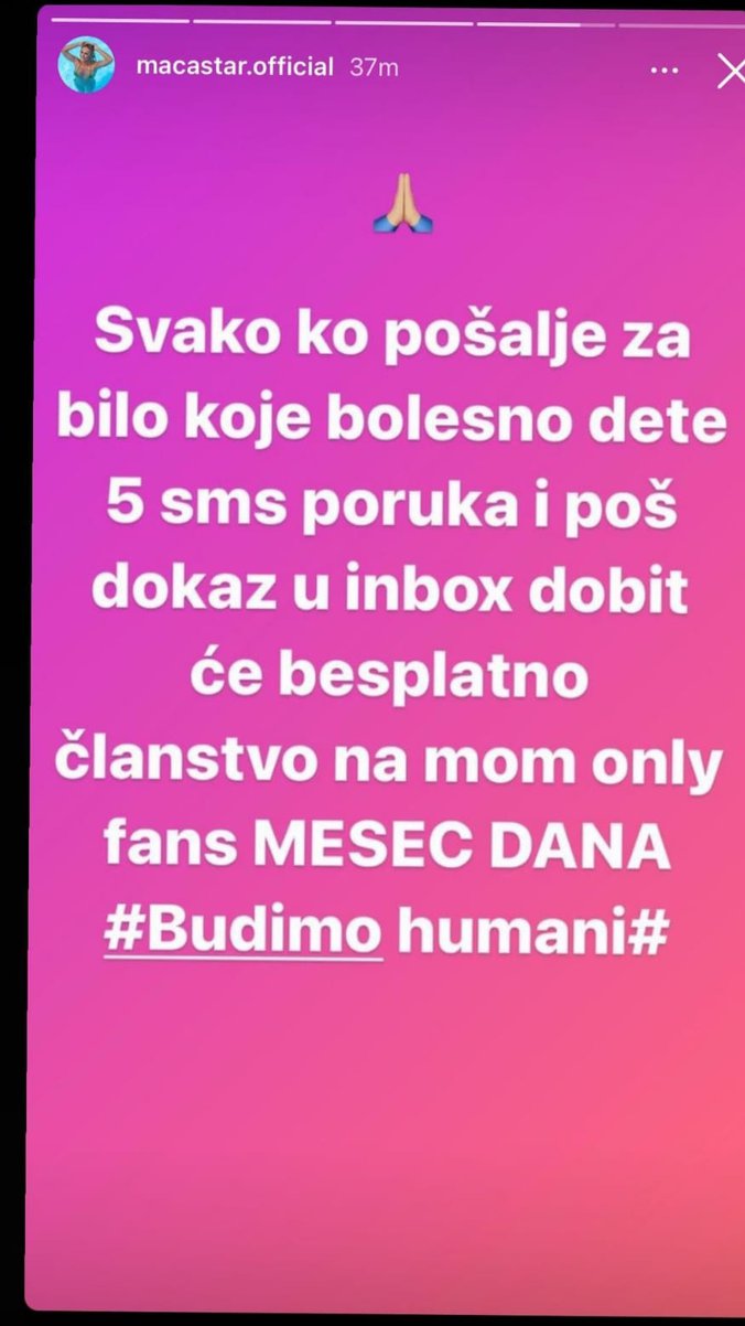 Maca Diskrecija se priključila humanitarnoj akciji za bolesnu decu 👏 | Red  Portal